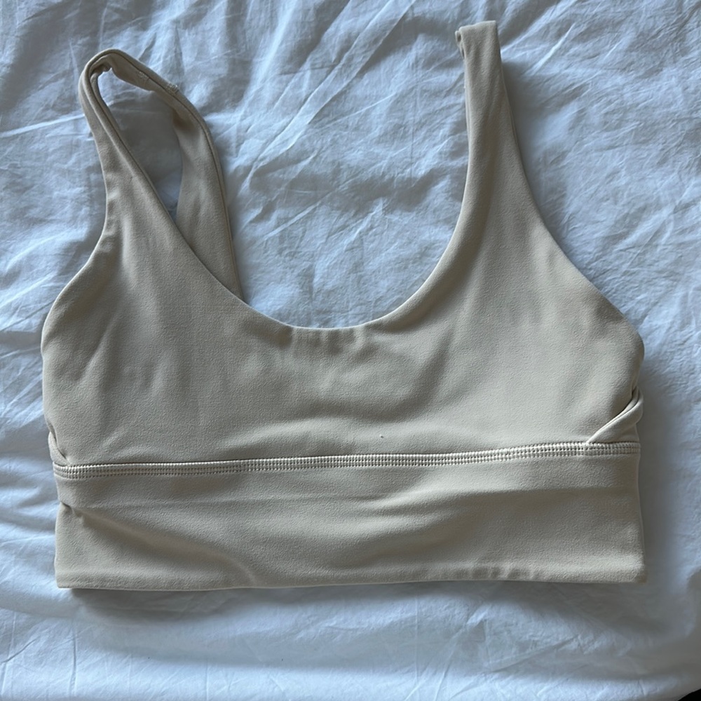 Lululemon align savior sports bra size 6 color-tan/nude